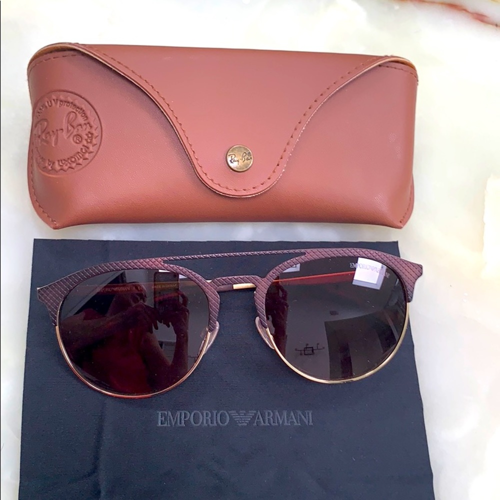 New Armani aviator glasses, with ray ban case